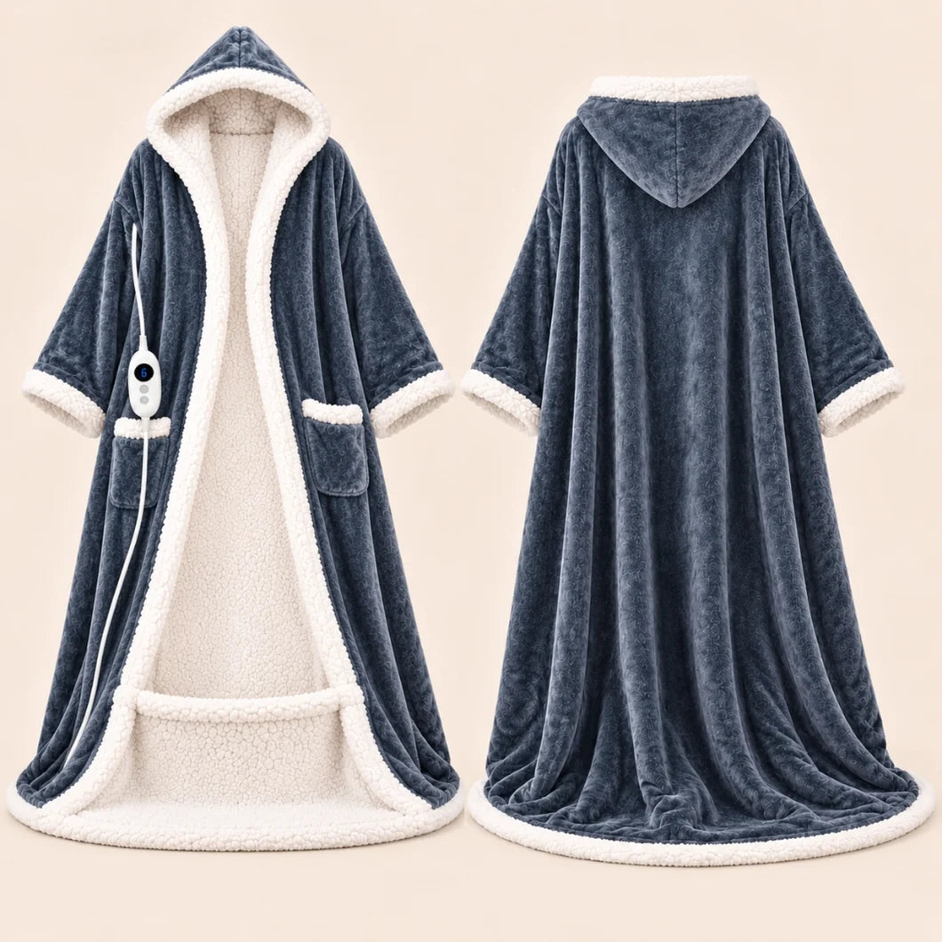 Wearable heated blanket